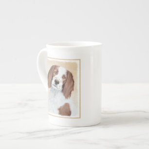 Caneca De Porcelana Pintura em Setores Vermelho e Branco Irlandês - A
