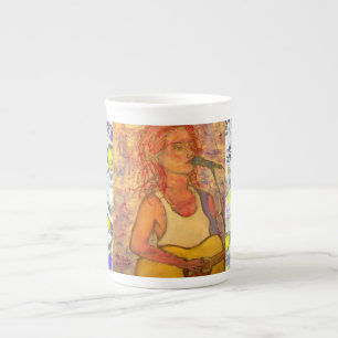 Caneca De Porcelana pintura por gotejamento