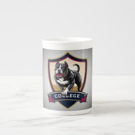 Caneca De Porcelana Pitbull na faculdade: Logotipo
