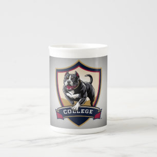 Caneca De Porcelana Pitbull na faculdade: Logotipo