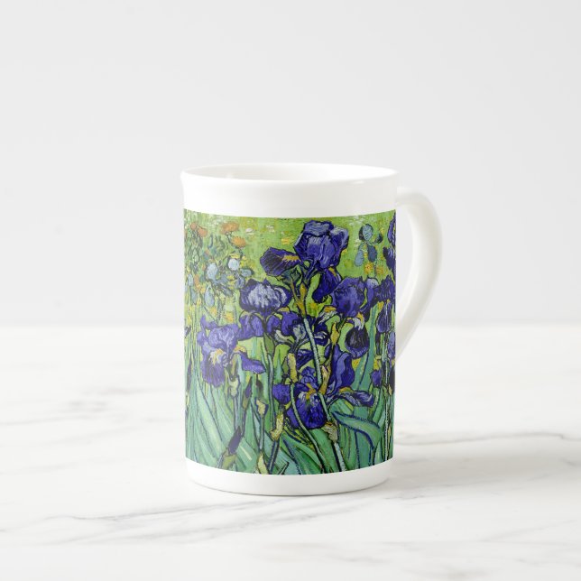 Caneca De Porcelana PixDezines van gogh iris/rua. Remy (Frente Esquerda)