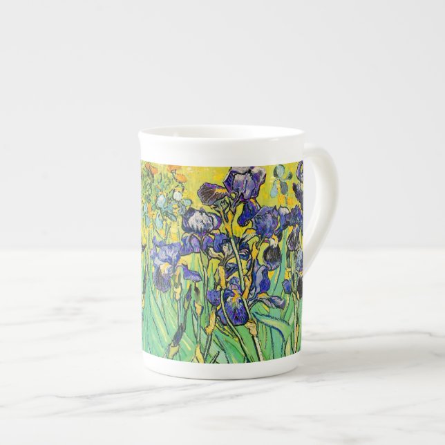 Caneca De Porcelana PixDezines van gogh iris/rua. Remy (Frente Esquerda)