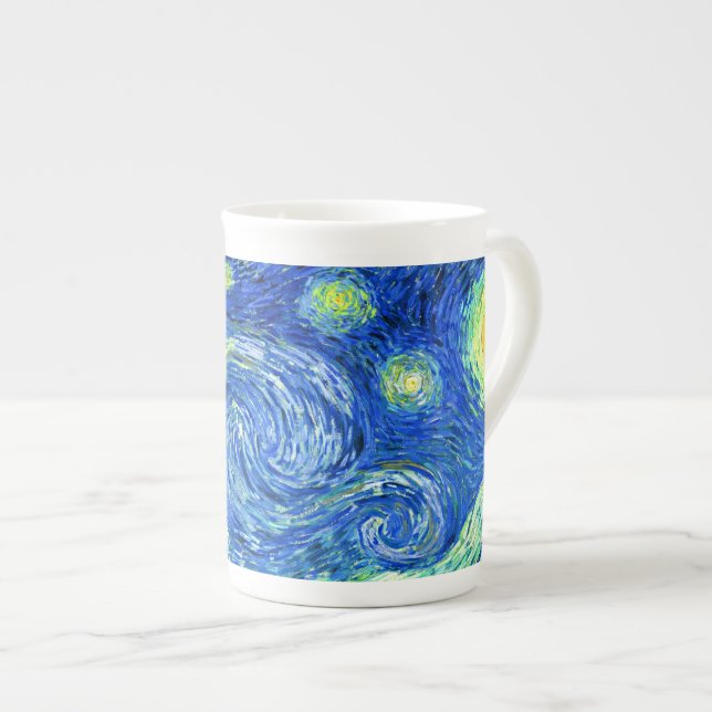 Caneca De Porcelana PixDezines van gogh Starry night/rua. Remy (Frente Esquerda)