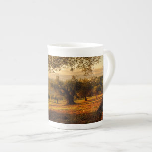 Caneca De Porcelana Plantação Do Jardim Oleícola Em Queda