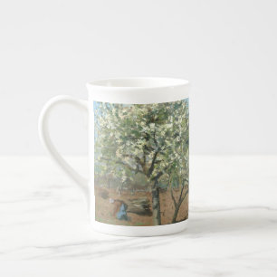 Caneca De Porcelana Pomar em Bloom, Louveciennes Camille Pissarro