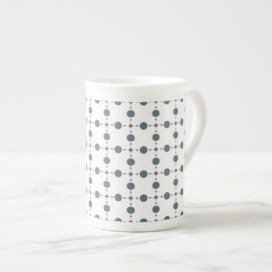 Caneca De Porcelana Pontos Cinza, Padrão de Bolinhas, Pontos, Pontilha