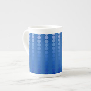 Caneca De Porcelana Pontos do cetim - máscaras do azul de aço