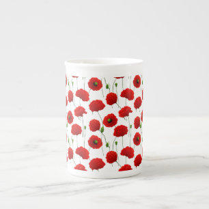 Caneca De Porcelana Poppies