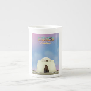 Caneca De Porcelana poster de viagens ao estilo Dhaka Bangladesh Vinta