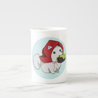 Caneca De Porcelana Pouco filhote de cachorro vermelho da equitação