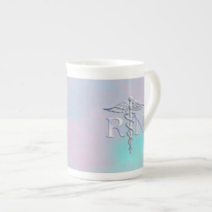 Caneca De Porcelana Prata Como RN Caduceus