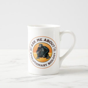 Caneca De Porcelana Presente de Humor da Evolução para Professor de Bi