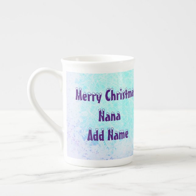 Caneca De Porcelana Presente de Natal Personalizado em Nana (Esquerda)