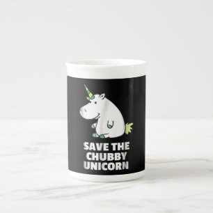 Caneca De Porcelana Presente do Hippo Lover  Chubby Unicorn Hippo  Cut