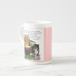 Caneca De Porcelana Presentes de Arte Collie de Três Cores