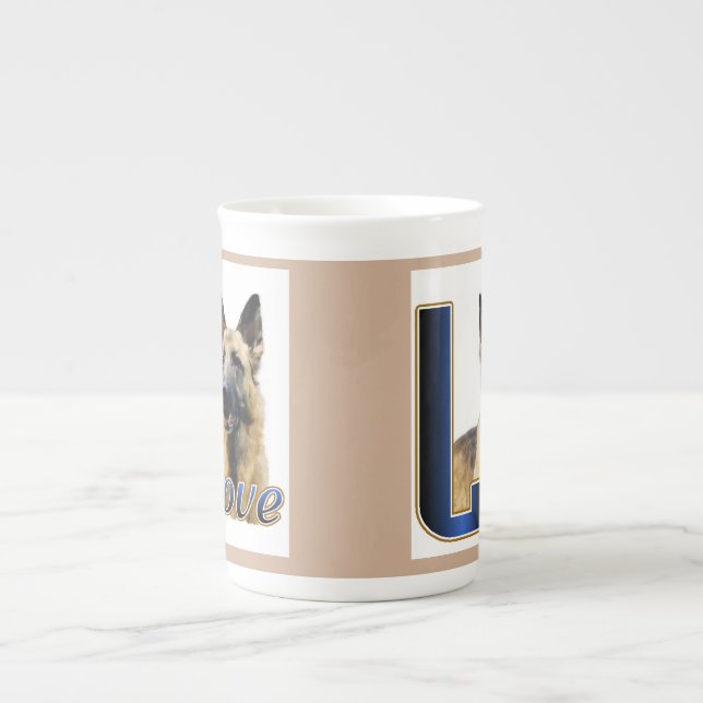 Caneca De Porcelana Presentes de german shepherd (Frente)