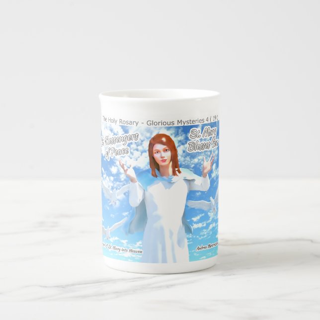 Caneca De Porcelana Pressuposição de Ruas. Maria no Céu (Frente)