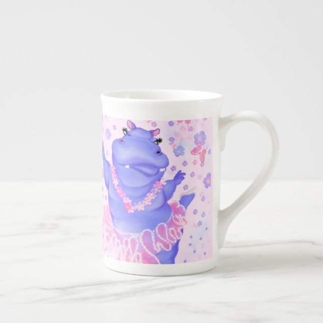 Caneca De Porcelana Prima Ballerina Hippo - Dançarina Feliz (Direita)