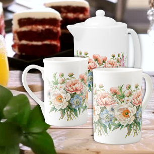Caneca De Porcelana Primavera Momentos Buquê de Flores