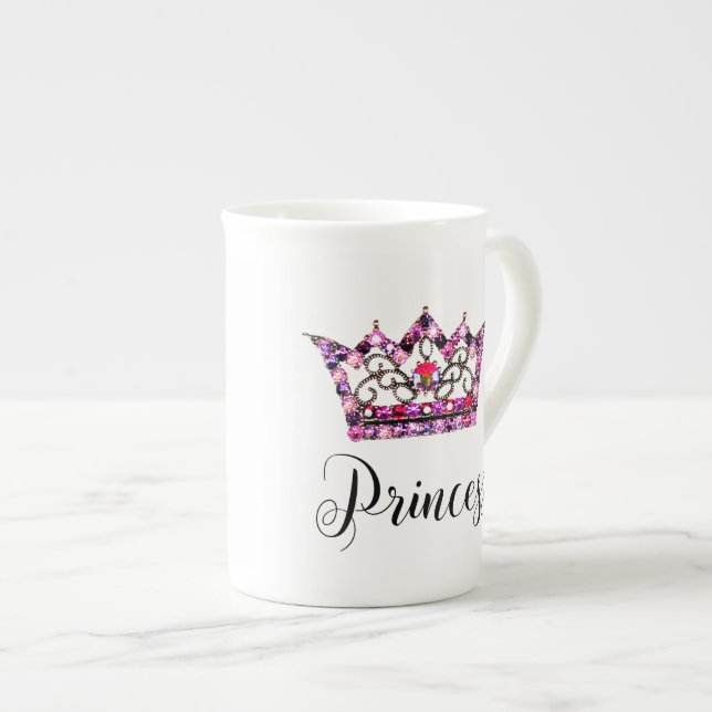 Caneca De Porcelana "Princesa", Tiara Design (Frente Esquerda)