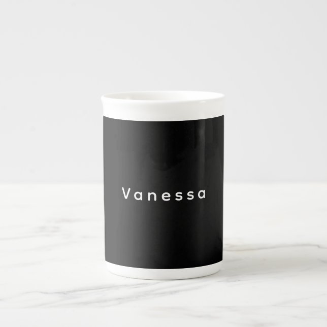 Caneca De Porcelana Professional classical plain name custom black (Frente)