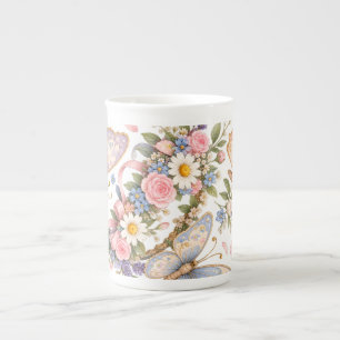 Caneca De Porcelana Projeto de Jardim de Borboletas Doces para Magia