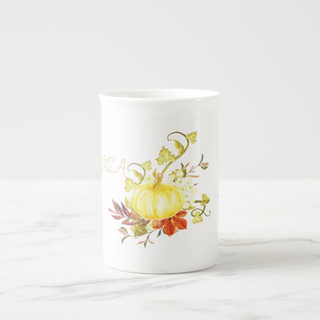 Caneca De Porcelana Pumpkins é adorável (Frente)