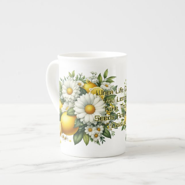 Caneca De Porcelana Quando a Vida Lhe Dá Limões  (Frente Esquerda)