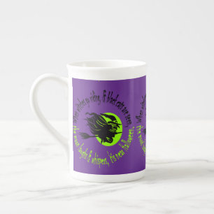 Caneca De Porcelana Quando As Bruxas Vão Andar Perto Do Halloween Gree
