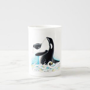 Caneca De Porcelana Quebra de casca de orca