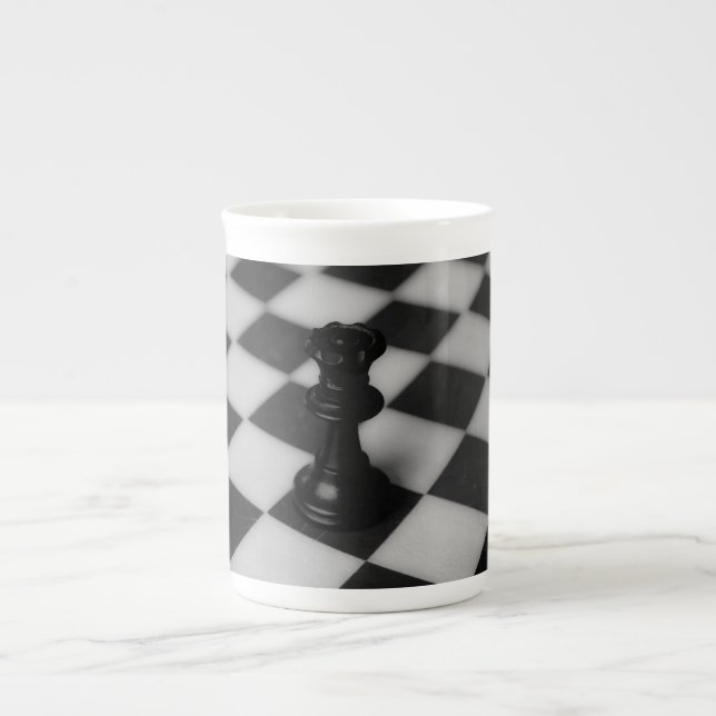 Caneca De Porcelana rainha do xadrez (Frente)