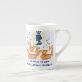Caneca De Porcelana Rainha e Corgis Witty e Whimsical