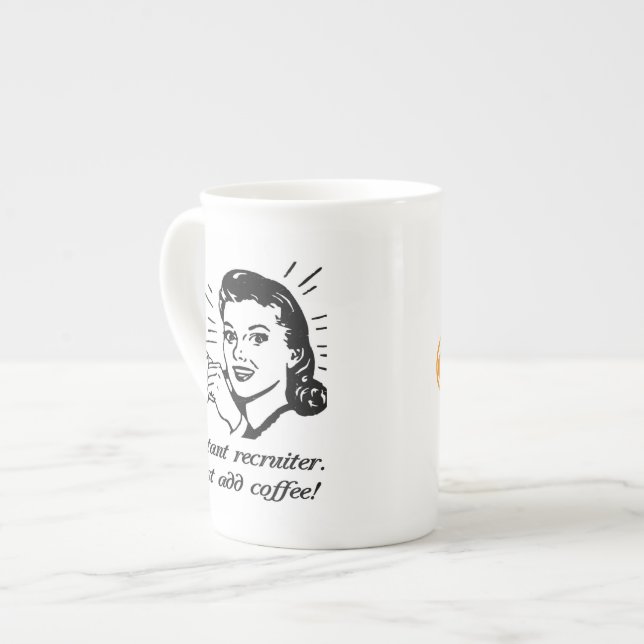 Caneca De Porcelana Recruta imediato (Frente Esquerda)