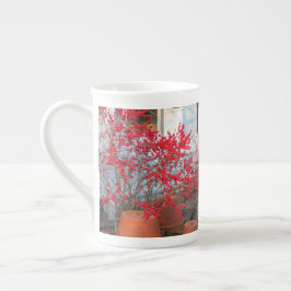 Caneca De Porcelana Red Winter Berries - Martha's Vineyard