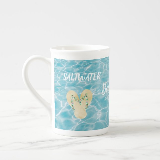 Caneca De Porcelana Reflexões sobre Piscinas Aquáticas de Saltwater Be (Esquerda)