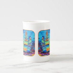 Caneca De Porcelana Regata "Arte por Crianças"