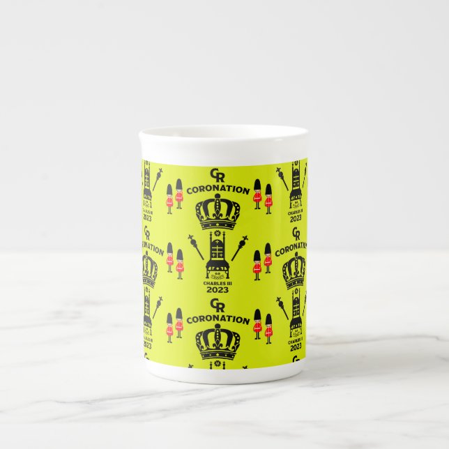 Caneca De Porcelana Rei Charles III Coronação Comemorativa Souvenir (Frente)