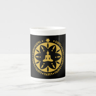 Caneca De Porcelana Religião Budista Karma - Budismo Seis Sábios