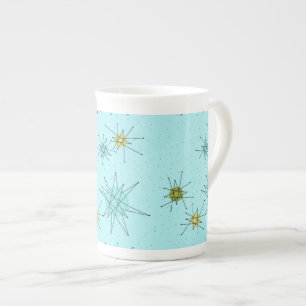 Caneca De Porcelana Robin's Egg Blue Atomic Starbursts China Mug