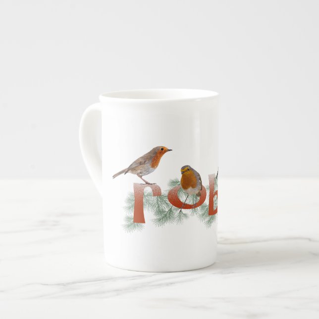 Caneca De Porcelana Robins Mug (Frente Esquerda)