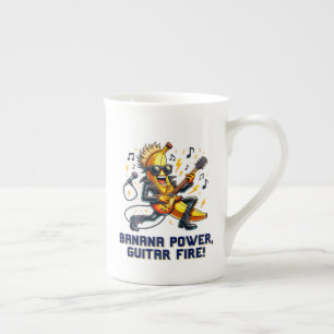 Caneca De Porcelana Rockstar Banana Com Violão
