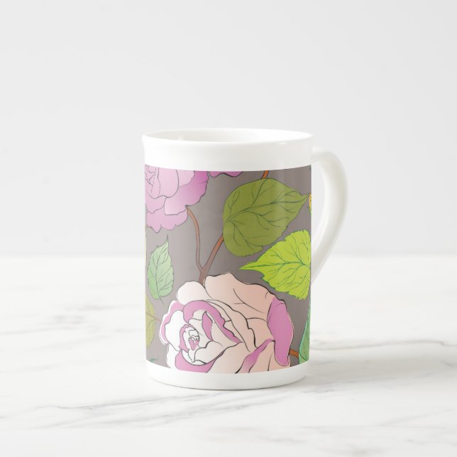 Caneca De Porcelana Rosas 20 (Frente Esquerda)
