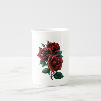 Caneca De Porcelana Rosas vermelhas