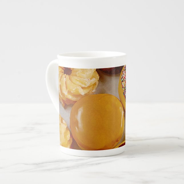 Caneca De Porcelana Rosquinhas Associadas (Frente Esquerda)