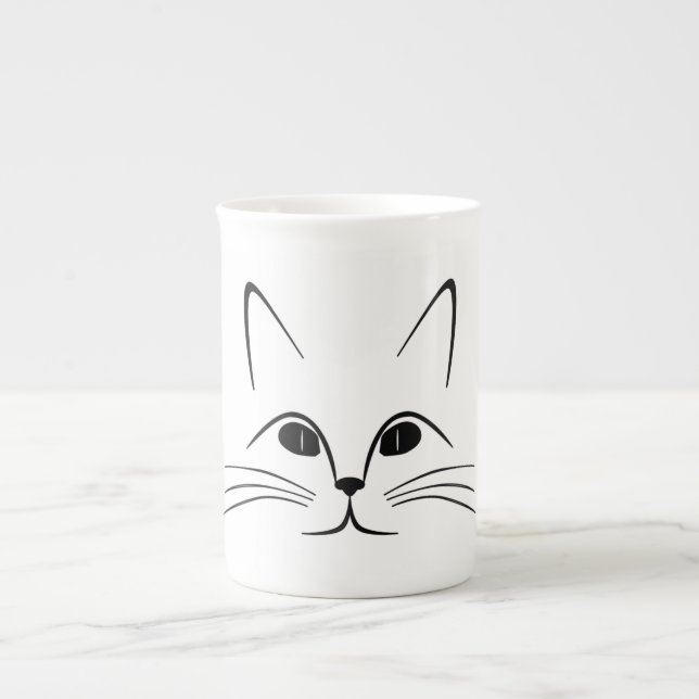 CANECA DE PORCELANA ROSTO DE GATO (Frente)