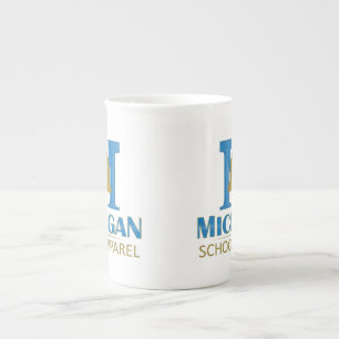 Caneca De Porcelana Roupa da Escola de Michigan