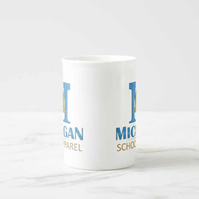 Caneca De Porcelana Roupa da Escola de Michigan (Frente)