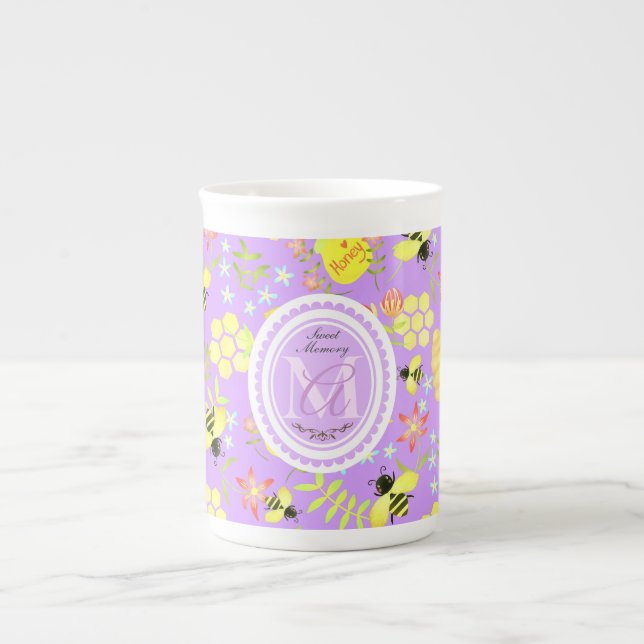 Caneca De Porcelana Roxo de Abelha (Frente)