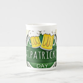 Caneca De Porcelana Ruas, Cervejas do Dia de Patrick