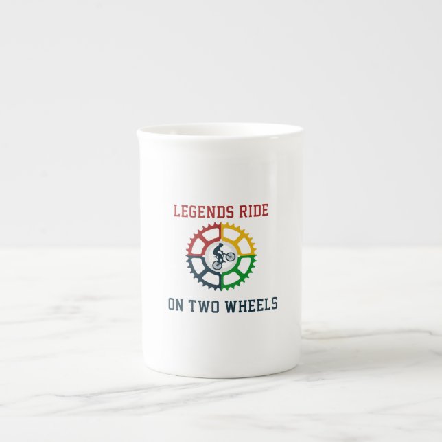 Caneca De Porcelana Rustic Vintage Cycling (Frente)